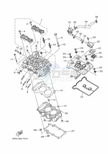 MT-03 MTN320-A (B6WB) drawing CYLINDER HEAD