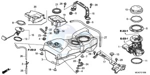 GL1800F GoldWing - GL1800-F 2ED - (2ED) drawing FUEL TANK