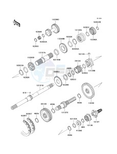 KAF 620 K [MULE 3010 TRANS4X4 HARDWOODS GREEN HD] (K6F-K8F) K7F drawing TRANSMISSION