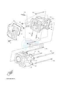 NS50 NS50F AEROX 4 (1GB5 1GB5 1GB5 1GB5) drawing CYLINDER HEAD