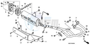 FJS400D9 ED / 2ED drawing EXHAUST MUFFLER