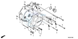 VT750CA9 UK - (E / MKH ST) drawing LEFT CRANKCASE COVER