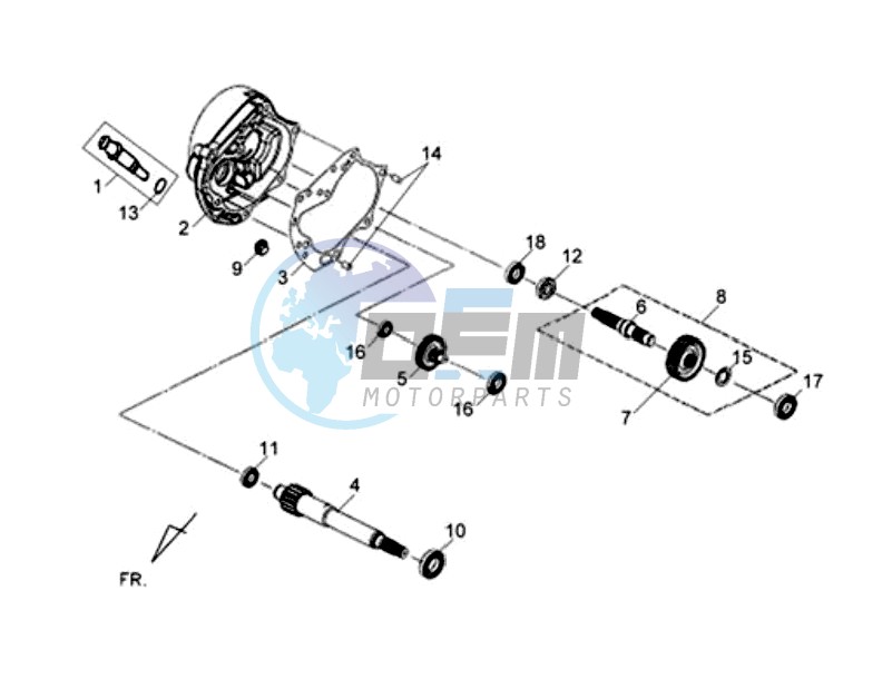 CRANKCASE - DRIVE SHAFT