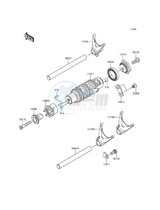 VULCAN S ABS EN650BGF XX (EU ME A(FRICA) drawing Gear Change Drum/Shift Fork(s)