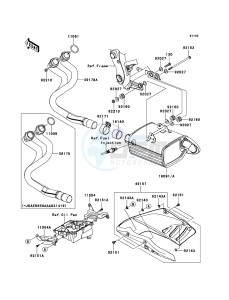 ER-6n ER650A8F GB XX (EU ME A(FRICA) drawing Muffler(s)