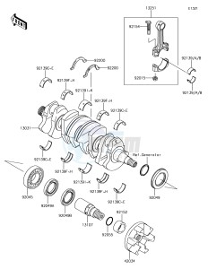 JET SKI ULTRA LX JT1500KHF EU drawing Crankshaft