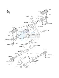 VN 1500 P [VULCAN 1500 MEAN STREAK] (P1-P2) [VULCAN 1500 MEAN STREAK] drawing FOOTRESTS