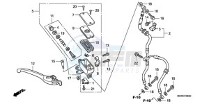 CBF600N9 Europe Direct - (ED / 25K) drawing FR. BRAKE MASTER CYLINDER (CBF600S/N)