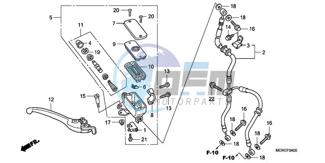 FR. BRAKE MASTER CYLINDER (CBF600S/N)