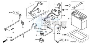 TRX420FPMA U / PS 4WD drawing BATTERY