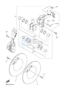 FZ8-S ABS FZ8 FAZER (ABS) 800 (1BD4 1BD6) drawing FRONT BRAKE CALIPER