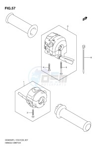 GSX650F (E3-E28) Katana drawing HANDLE SWITCH