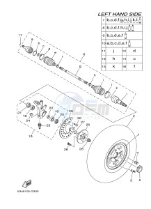 YXR700F YXR7FSPD RHINO 700 SPORTS EDITION (1RBM 1RBN 1RBP) drawing FRONT WHEEL