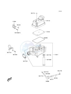 KSF 50 B [KFX50] (B7F-B9S) B8F drawing AIR CLEANER