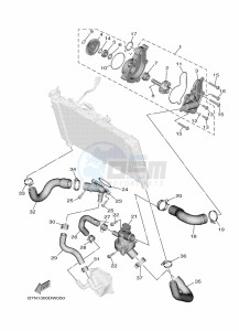 MT-09 MTN890 (B7NJ) drawing WATER PUMP