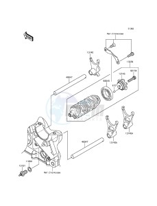 Z800 ABS ZR800DFF UF (UK FA) XX (EU ME A(FRICA) drawing Gear Change Drum/Shift Fork(s)