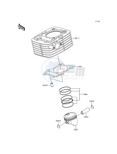 KLX125 KLX125CGF XX (EU ME A(FRICA) drawing Cylinder/Piston(s)