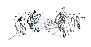 JET 4 50cc drawing HEAD LIGHT / INDICATORS