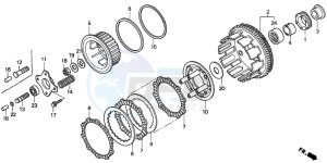 CBR600F2 drawing CLUTCH