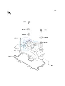 KSF 250 A [MOJAVE 250] (A15-A18) [MOJAVE 250] drawing CYLINDER HEAD COVER