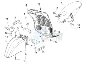 Beverly 250 (USA) USA drawing Wheel housing - Mudguard