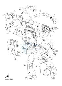 WR250R (BN32 BN31 BN33) drawing RADIATOR & HOSE