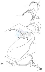 AY50 (P19) katana drawing SEAT ASSY  (MODEL K3)