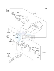 ZX 750 P [NINJA ZX-7R] (P5-P8) [NINJA ZX-7R] drawing TAILLIGHT-- S- -