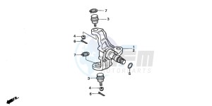 TRX300FW FOURTRAX 300 4X4 drawing KNUCKLE (TRX300)('93-'95)