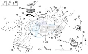 Tuono 1000 v4 R Std APRC drawing Fuel Tank