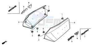 GL1500SE GOLDWING SE drawing SIDE COVER