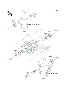 KX 100 D [KX100] (D1-D5) [KX100] drawing FRONT HUB