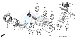 VFR800A9 France - (F / ABS CMF MME TWO) drawing CRANKSHAFT/PISTON