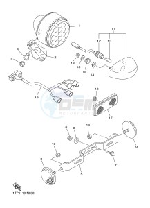 XVS950CR BOLT C-SPEC (B33N) drawing TAILLIGHT