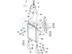 Beverly 250 e3 drawing Cooling system