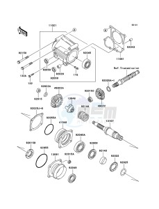 KLF250 KLF250A9F EU GB drawing Front Bevel Gear