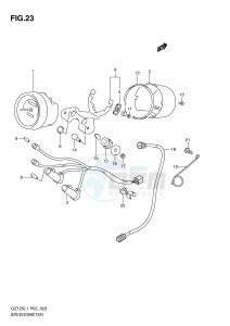 GZ125 (P02) drawing SPEEDOMETER (MODEL P19)