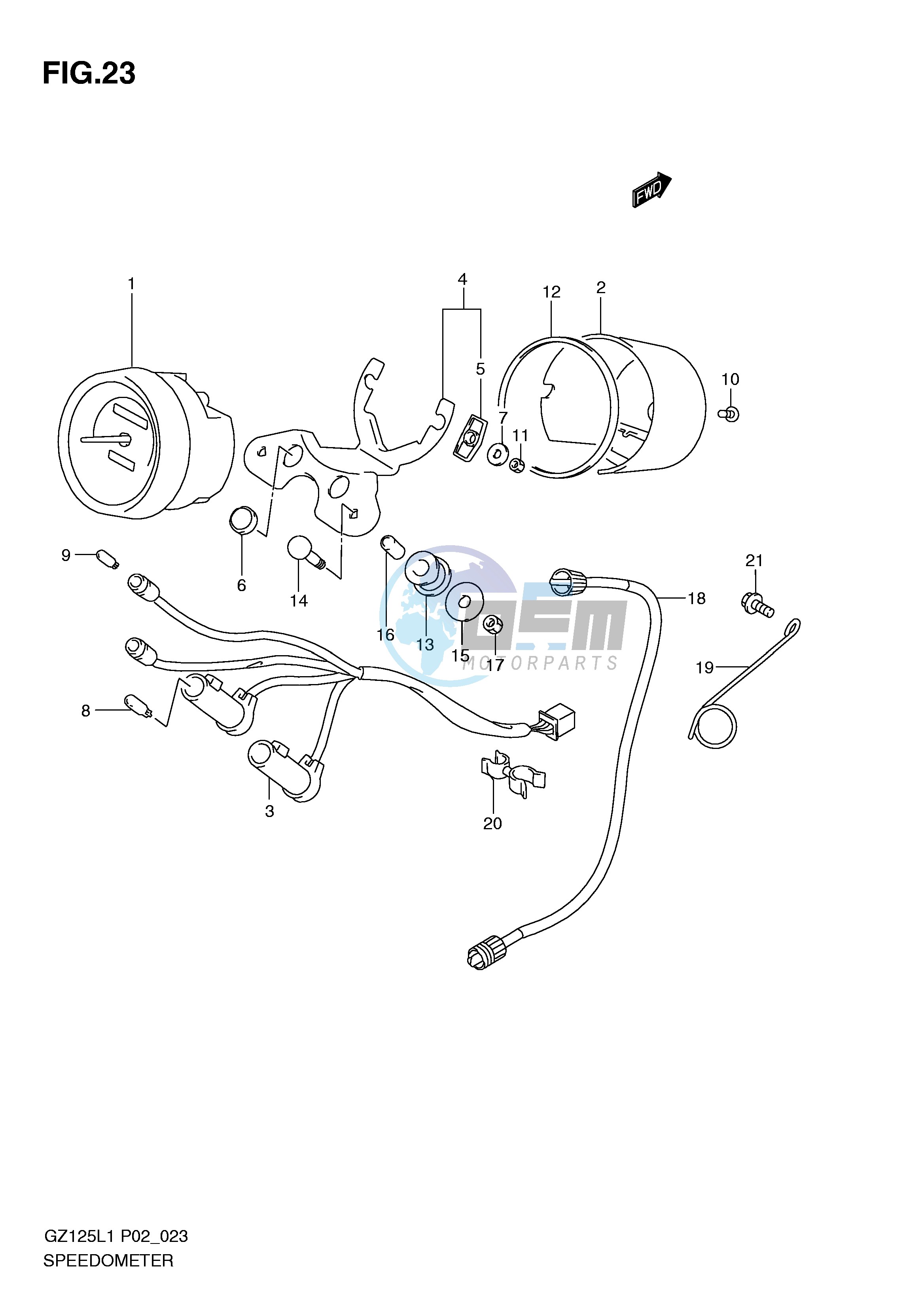 SPEEDOMETER (MODEL P19)