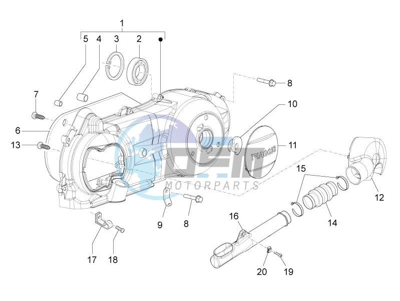 Crankcase cover - Crankcase cooling