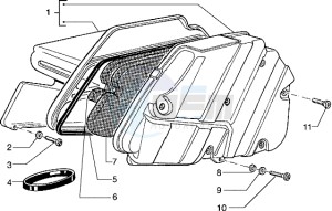 Hexagon 125 EXS1T 125cc drawing Air Cleaner