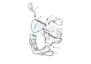 YQ AEROX R 50 drawing COWLING