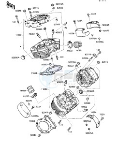 VN 1500 A [VULCAN 88] (A1-A5) [VULCAN 88] drawing CYLINDER HEAD