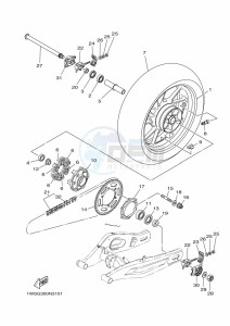 MT-07 ABS MTN690-U (B8M2) drawing REAR WHEEL