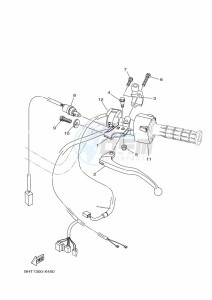 YFM450FWBD KODIAK 450 EPS (BHT1) drawing HANDLE SWITCH & LEVER