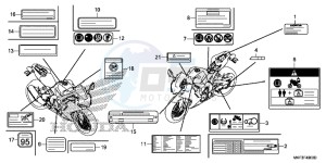 CBR1000S1 2ED - (2ED) drawing CAUTION LABEL