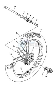 XV VIRAGO 250 drawing FRONT WHEEL