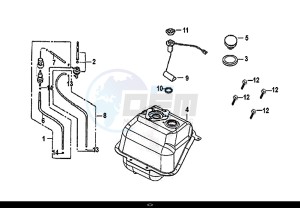 CROX 50 (45Km/h) (AE05WA-EU) (E4) (L8-M0) drawing FUEL TANK