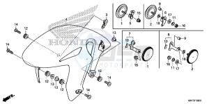 CBR1000S1 2ED - (2ED) drawing FRONT FENDER