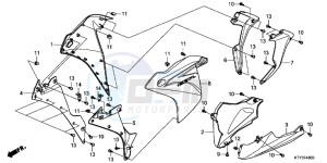 CBR125RC drawing UNDER COWL