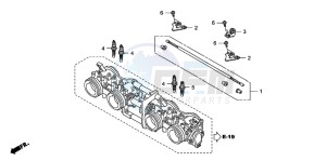 CB1300SA CB1300SUPERBOLD'OR drawing THROTTLE BODY(COMPONENTS)